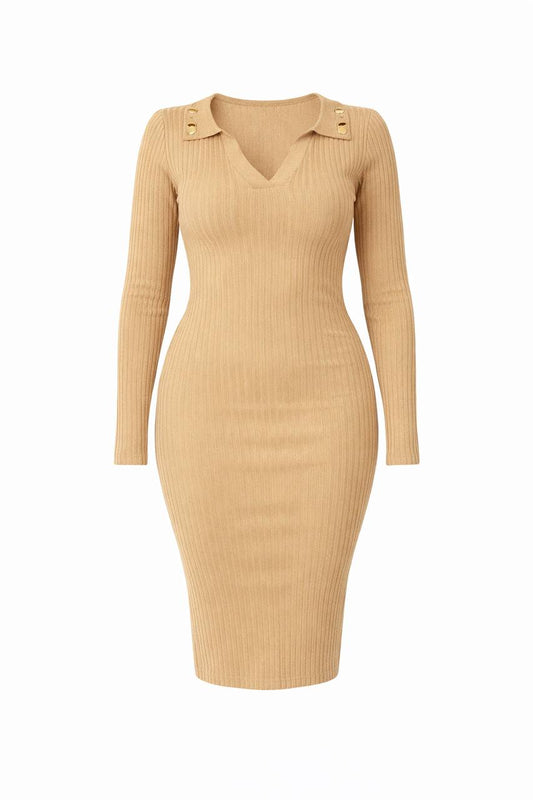 Vestido Detalle Dorado